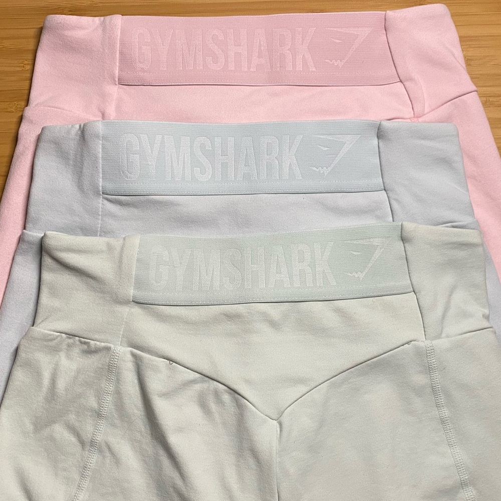 3 Gymshark Pastel Cycling Shorts Medium